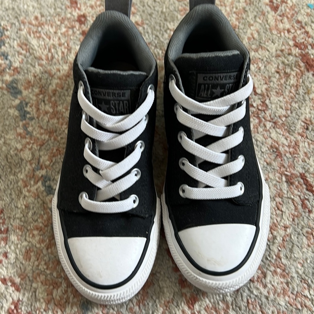 Converse sneakers. Boys, pull on, black. Size 12.